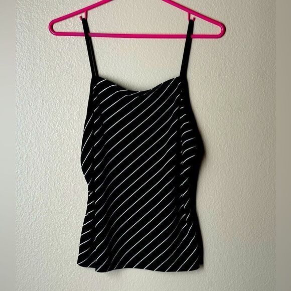 Mossimo Supply Co. Tops - Mossimo Black & White Striped Spaghetti Strap Top - Size Medium